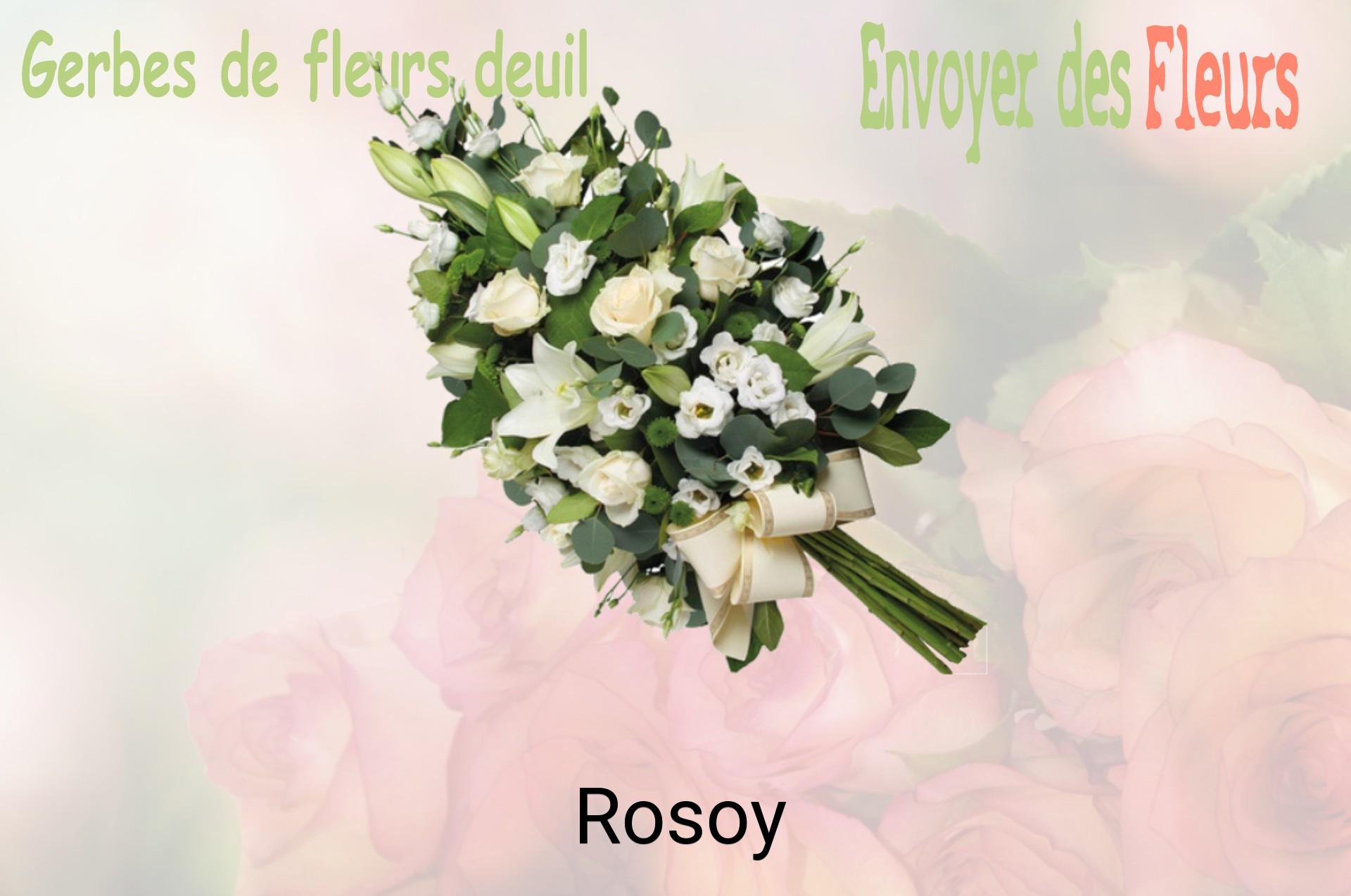 Gerbe de fleurs de deuil livrée à Rosoy